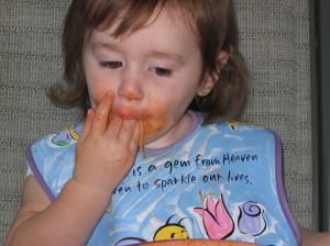 child eating dinner